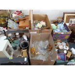 Six boxes of ceramics and sundries