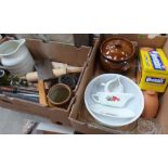 Two boxes of vintage and other kitchenalia