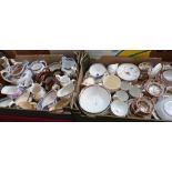 A box of 19th century jugs, sauce boats etc and a box of 19th century and later ceramics