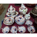 A 'Gaudy Welsh' or cottage lustre part tea service of 19 pieces