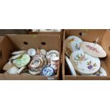 Four boxes of ceramics