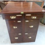 A mahogany G.P.O. filing chest of six drawers. 29' wide