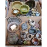 Two boxes of pottery and other ceramics. Prov: Estate of Islwyn Watkins