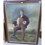 PAUL E. WORKMAN. BRITISH 20TH CENTURY A country squire in a landscape. Signed. Oil on board. 48' x