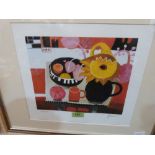 AFTER MARY FEDDEN The Orange Mug. Bears a signature. Print 12' x 13½'