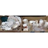 A quantity of teaware and other ceramics and glassware