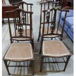 A set of four Edward VII salon chairs