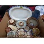 A collection of pottery and other ceramics. Prov: Estate of Islwyn Watkins