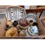 A collection of pottery and other ceramics. Prov: Estate of Islwyn Watkins