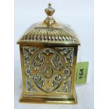 A Victorian cast brass tobacco box. 5' high