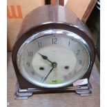 An Enfield Bakelite cased mantle clock 8' high. Chips to base