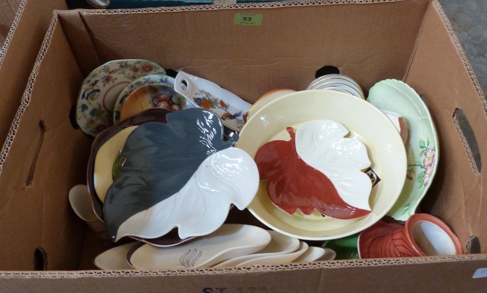 A box of Carlton Ware and other ceramics