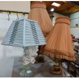 Three table lamps