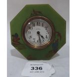 An Art-Deco 8 day dressing table clock