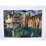 JOHN EGERTON CHRISTMAS PIPER. BRITISH 1903-1992 Stokesay Castle. Signed artist's proof 26' x 34'