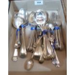 A quantity of plated cutlery