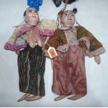 Two Burmese puppets. 16' high