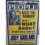 JUDY GARLAND 1922-1969 A rare dramatic poster billboard from 'The People' 30' x 20'