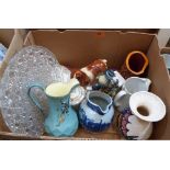 Three boxes of ceramics