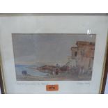 DUDLEY HARDY Wreck of Spaniard's New Harbour, Signed on mount and inscribed. Watercolour