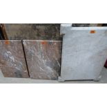 Three pieces of marble