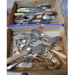 A quantity of Georgian and later cutlery