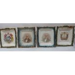 Four Staffordshire plaques depicting William Ewart Gladstone; the Diamond Jubilee or the