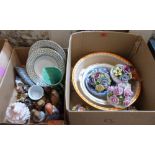 Three boxes of miscellaneous ceramics