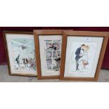 MARK HUSKINSON Three signed wine related prints