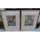 A pair of prints after Dendy-Sadler, 'My Love to You'; 'Same to You Dear'. 18' x 13'