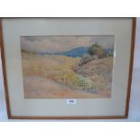 ENGLISH SCHOOL. 20th CENTURY A landscape. Signed monogram AS and dated 1918. Watercolour 9½' x 13'