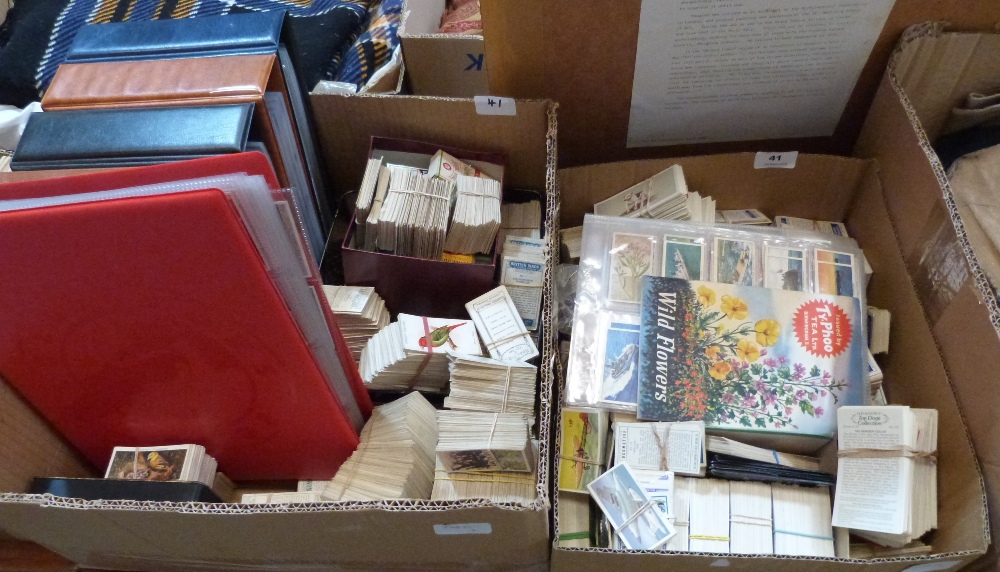 Two boxes of sets and part sets of cigarette cards