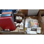 Two boxes of sets and part sets of cigarette cards