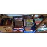 Five boxes of books