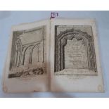 A volume The Ancient Architecture of England Part 1, John Carter F.S.A. Pub. 1775. Front board