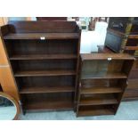 Two open bookcases