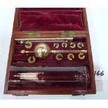 A cased Sikes Hydrometer, the ivory thermometer marked T.O. Blake, London
