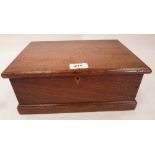 A Victorian mahogany box. 12' wide