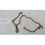A 9ct necklet chain. 8g