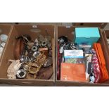 Two boxes of treen and sundries