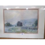 PERCY MASON. BRITISH 1870-1931 A lakeland river scene with church. Signed. Watercolour 10½' x 15'