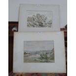 VICTOR WETHERED N.E.A.C; BRITISH 20TH CENTURY Two landscapes. Watercolour 10' x 14'