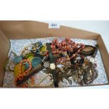 A box of costume jewellery