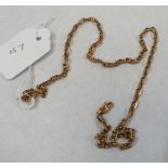 A 9ct necklet chain. 15g
