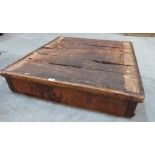 An Indian hardwood table top or pedestal. 38' wide