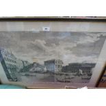 A framed print after Antonio Canaletto. 22' x 32'