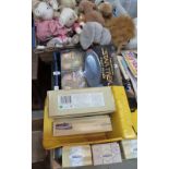 A box of soft toys; Star Wars ephemera; Tonka Toy truck and boxed diecast vehicles