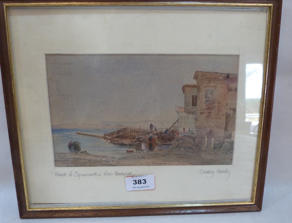 DUDLEY HARDY Wreck of Spaniard's New Harbour, signed on mount and inscribed. Watercolour