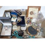 A collection of costume and silver jewellery etc.