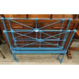 A 19th century 3'6' iron bedstead with side rails